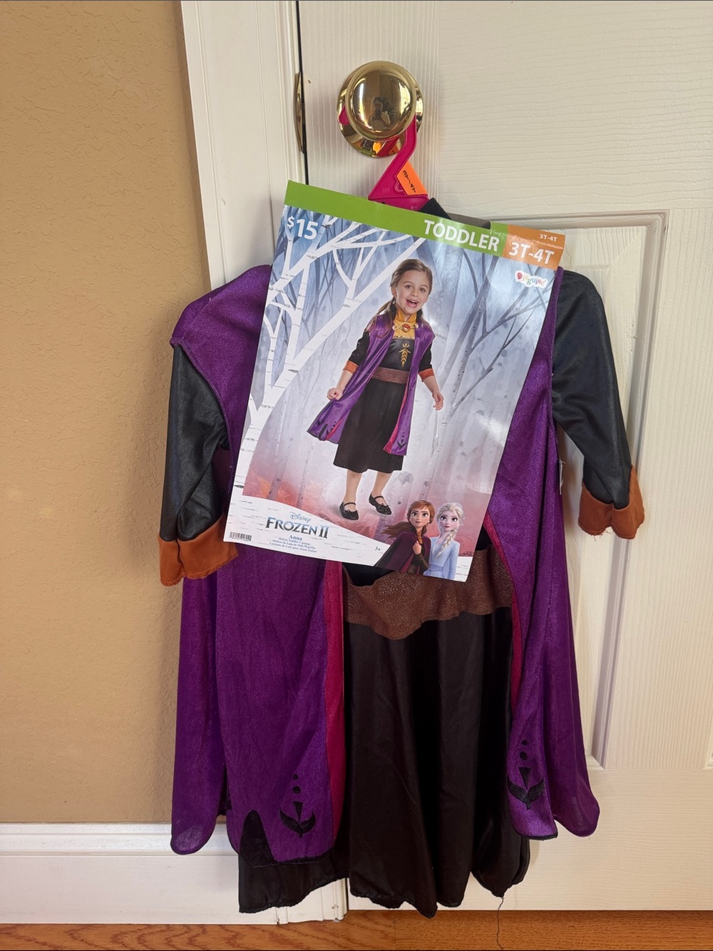 Disney Anna Inspired Toddler Cape Dress in Purple, Black and Brown